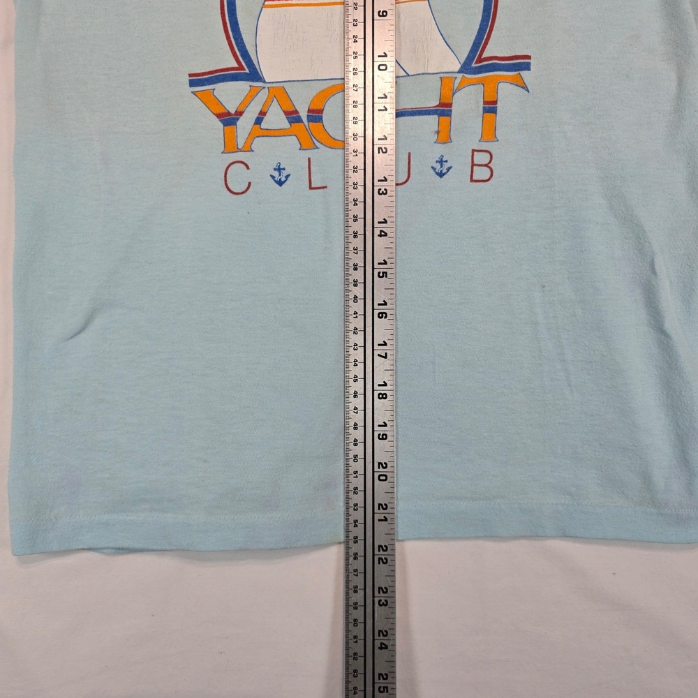Vintage Super Shirts Oregon Yacht Club T-Shirt Mens Medium Blue Made in USA 80s - Picture 12 of 16